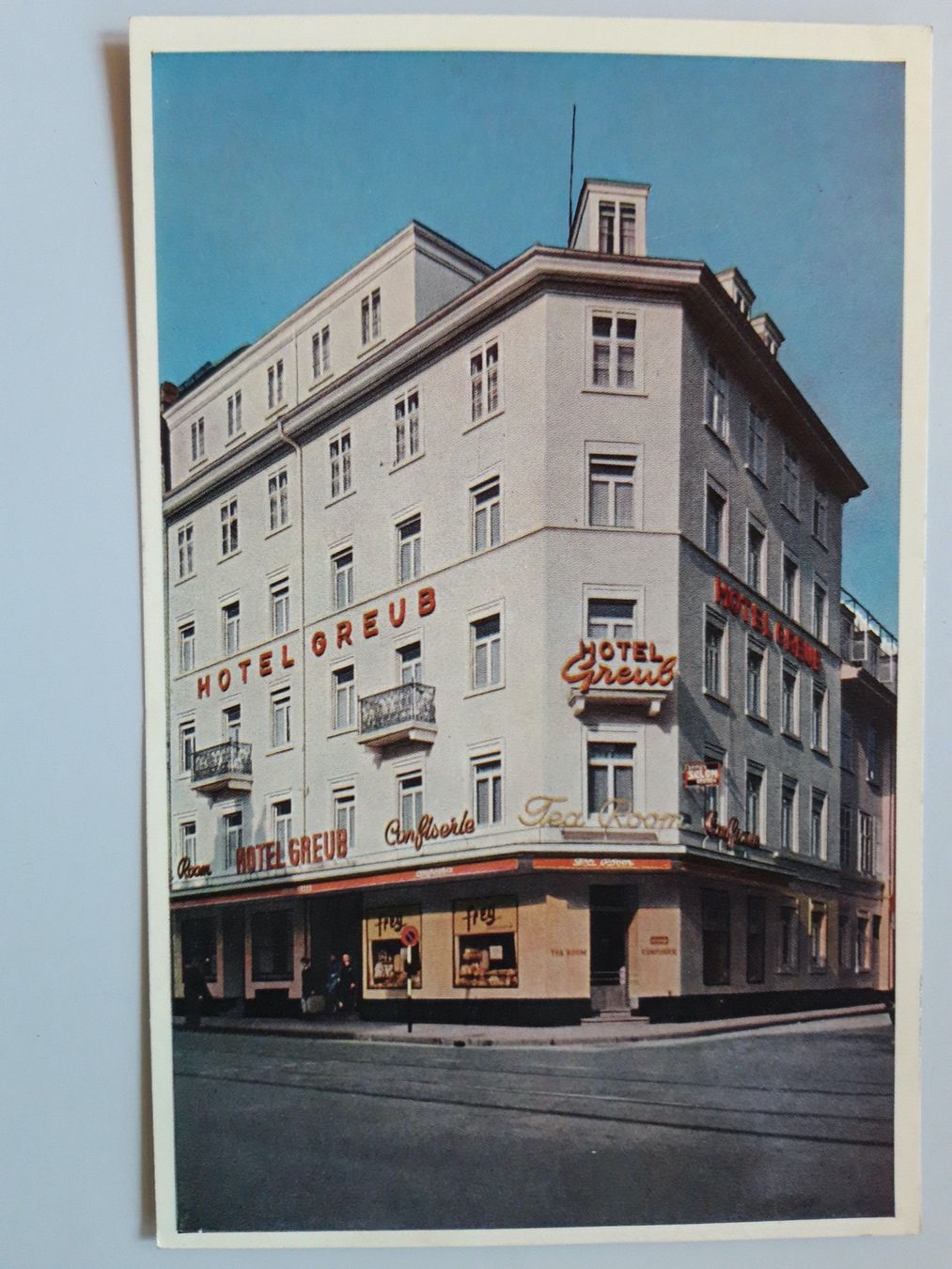 Cartoline postali: Hotel Greub Basel Direkt am Bahnhof – Usato da Sargans venduto da nicsam1815