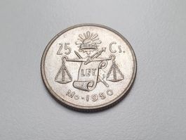 🇲🇽  Mexico 25 Centavos 1950 Silver
