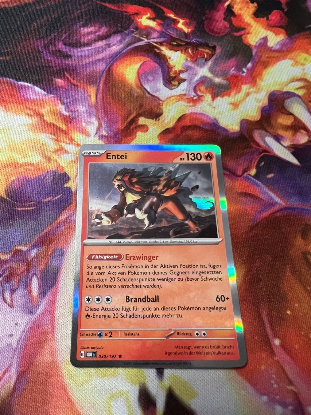 Pokémon Carte collezionabili: Entei (OBF 030) / Holo -DE- / Obsidianflammen – Nuovo (secondo la descrizione) da Bülach venduto da CherryBlu