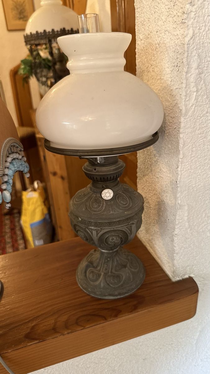 Lampade: Antike Jugendstil Petroleumlampe – Usato da Basel venduto da dafal4059