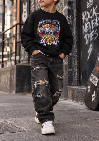 SWEAT NOIR METALLICA ENFANT