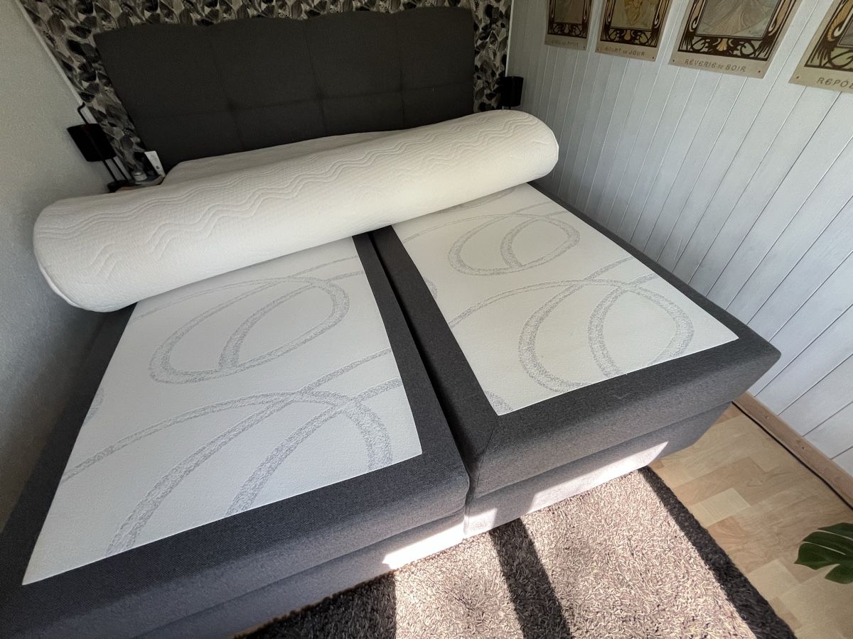 Betten: Boxspringbett grau mit Kopfteil in Übergrösse – Gebraucht aus Hettlingen von jul_9ddb 3