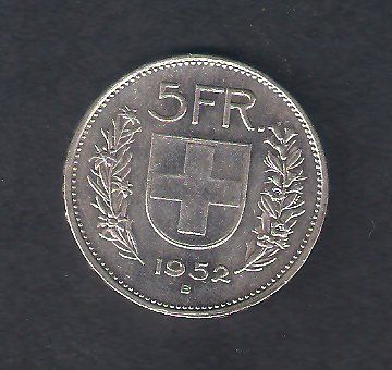 CH 5 Fr. 1952 SILBER Gebraucht SCHöN (Gebraucht) in Bellinzona für CHF ...