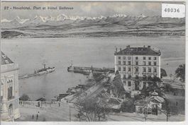 Neuchatel - Port et Hotel Bellevue