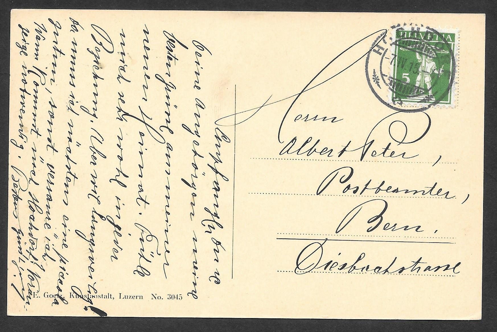 Cartoline postali: Hochdorf Teilansicht und die Alpen – Usato da Olten venduto da clotaldi 1