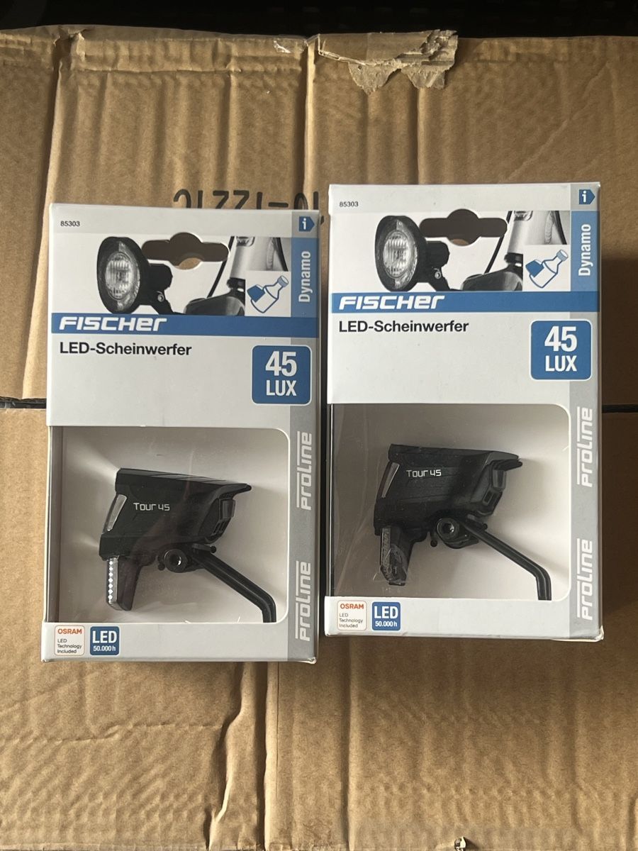Lampen: Fischer LED Scheinwerfer Set, 45 Lux - Top Zustand! – Neu und originalverpackt aus Emmen von VK-Retail