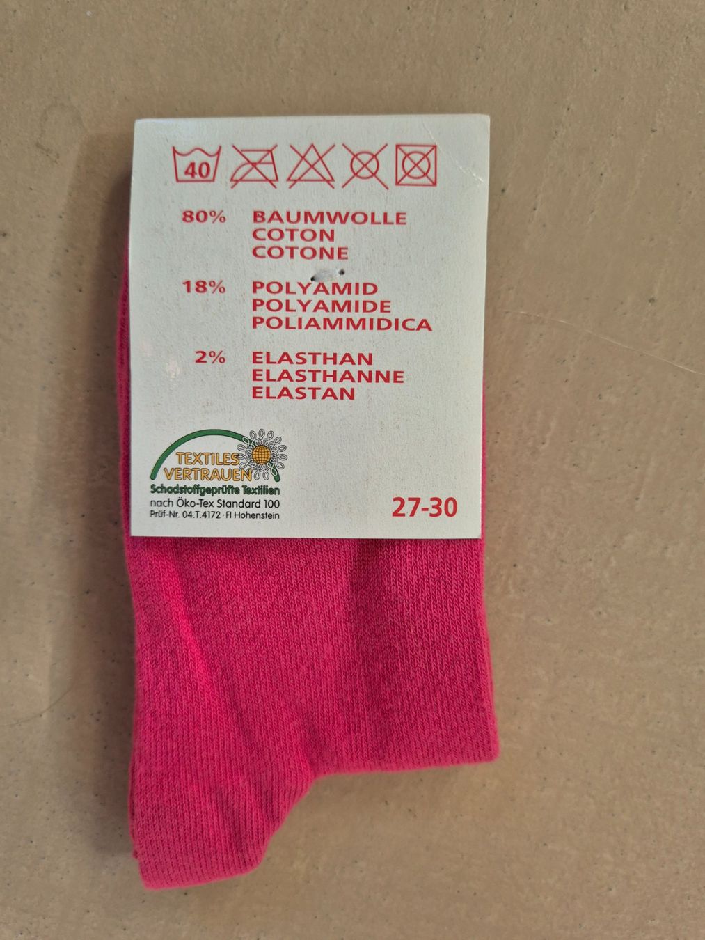 Chaussettes enfants: Kindersocken pink Grösse 27-30 – Neuf avec emballage d'origine à Dietikon par grafad 1