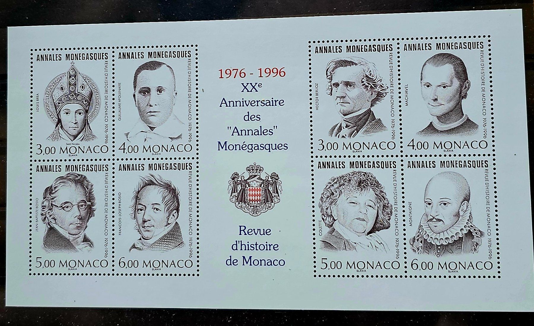 Tutti i francobolli: MONACO Bloc ** Annales monégasques, 1996 – Nuovo (secondo la descrizione) da Les Valettes venduto da Nuba1
