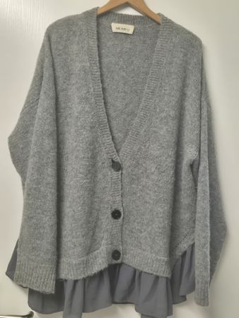 Jacke mit Volans grau Gr. 44