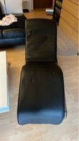 Sessel schwarz Kunstleder Metallgestell akzeptabel