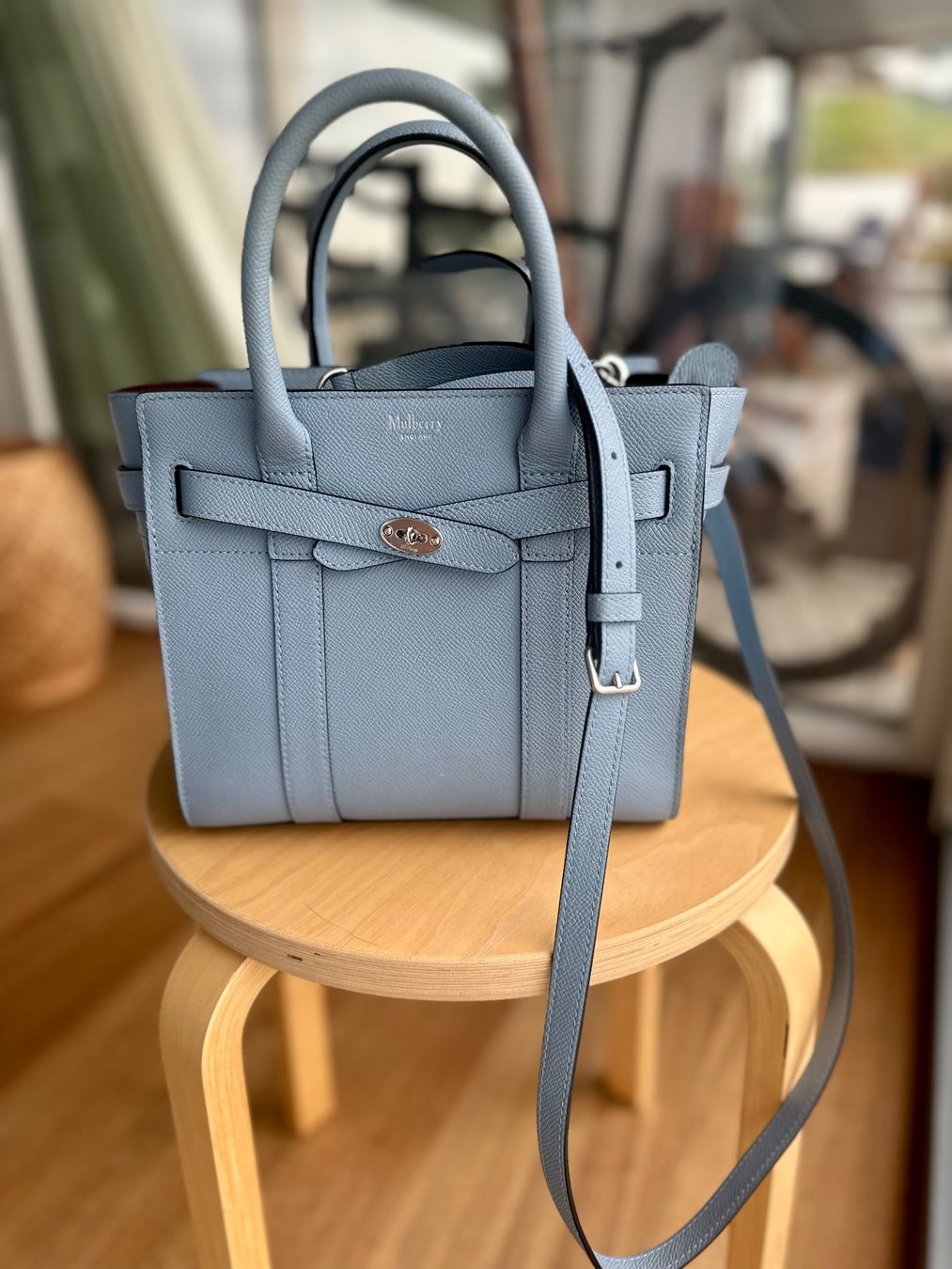 Mulberry Borse da donna: Mulberry Mini Zipped Bayswater,  hellblau – Usato da Schindellegi venduto da kat_px7r