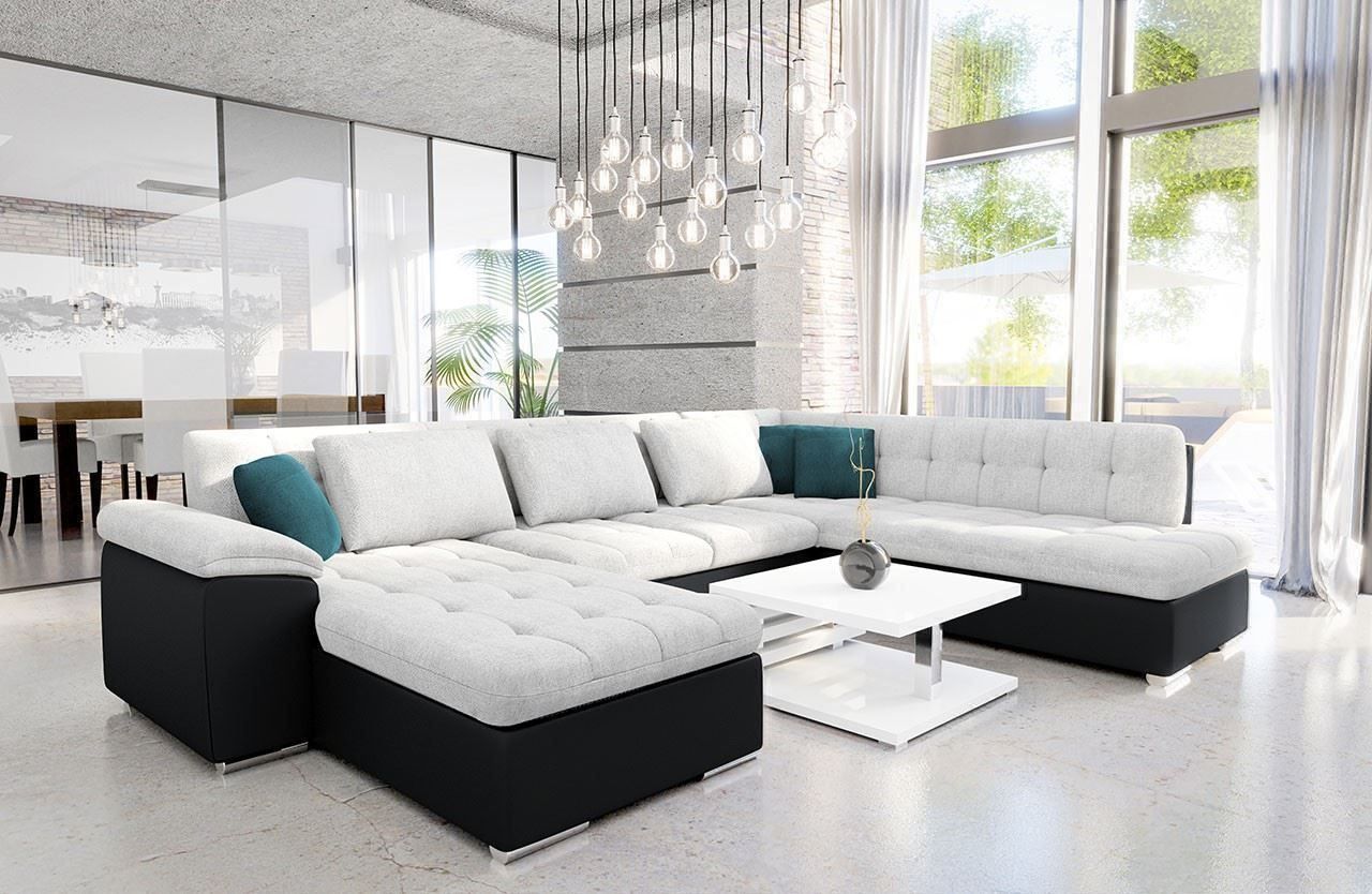 Sofas: Wohnlandschaft Sofa mit Bettkasten und Schlaffunktion – Neu und originalverpackt aus Wallenwil von toesstal-vertrieb