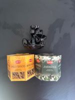 Räucherkegel Halterung mit 2x HEM Düften Palo Santo & Jasmin