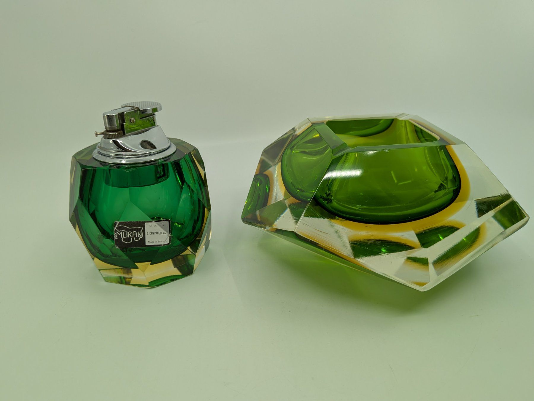 Murano Portacenere: Murano Feuerzeug und Schale Aschenbecher – Usato da Emmen venduto da Brockofsky 1