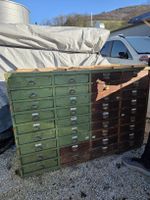 alter Schubladenstock Apothekerschrank tannenholz Antik .