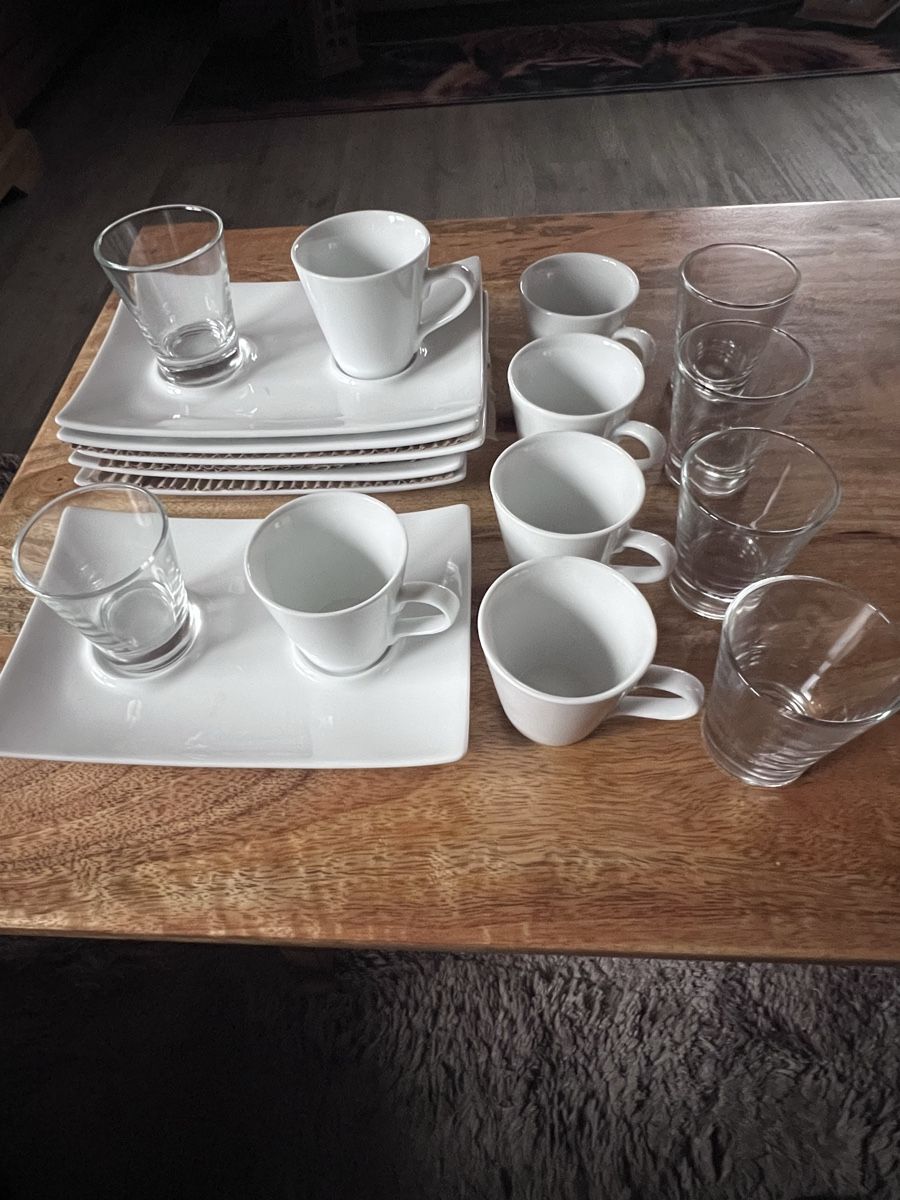 Tazze: Wunderschönes Moccatassen-Set mit Wassergläschen – Nuovo (secondo la descrizione) da Schwarzsee venduto da Uschi1965