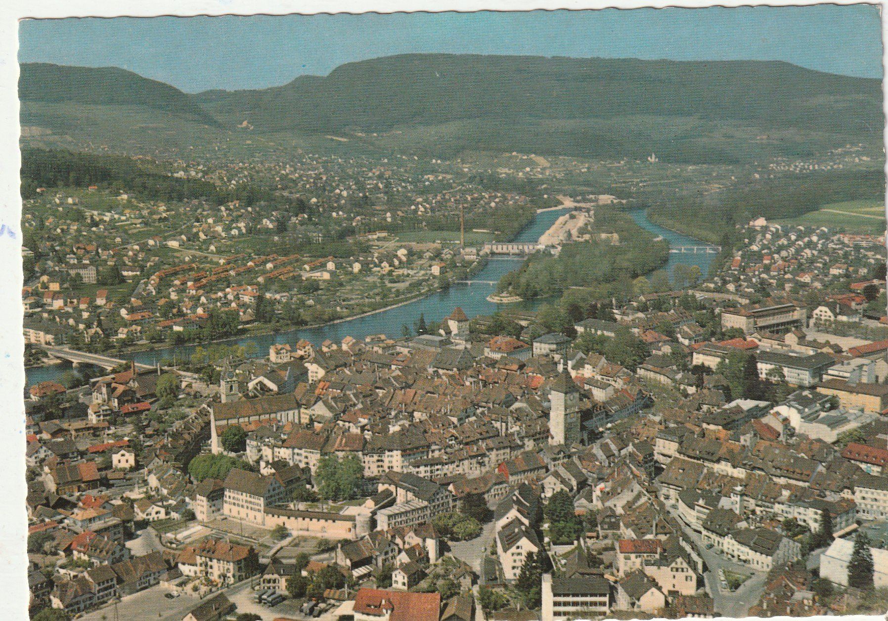Ansichtskarten: Aarau  Flugaufnahme – Gebraucht aus Lumbrein von made02