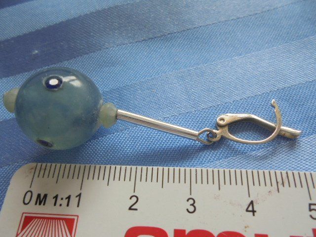 Ohrringe & -stecker: Ohrhänger hellblau – Gebraucht aus Hinwil von Glasperlen 1