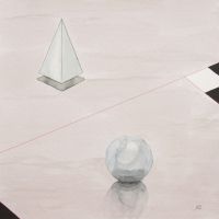Aquarell: Ball and Pyramide