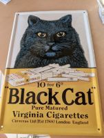 Metallschild Black Cat