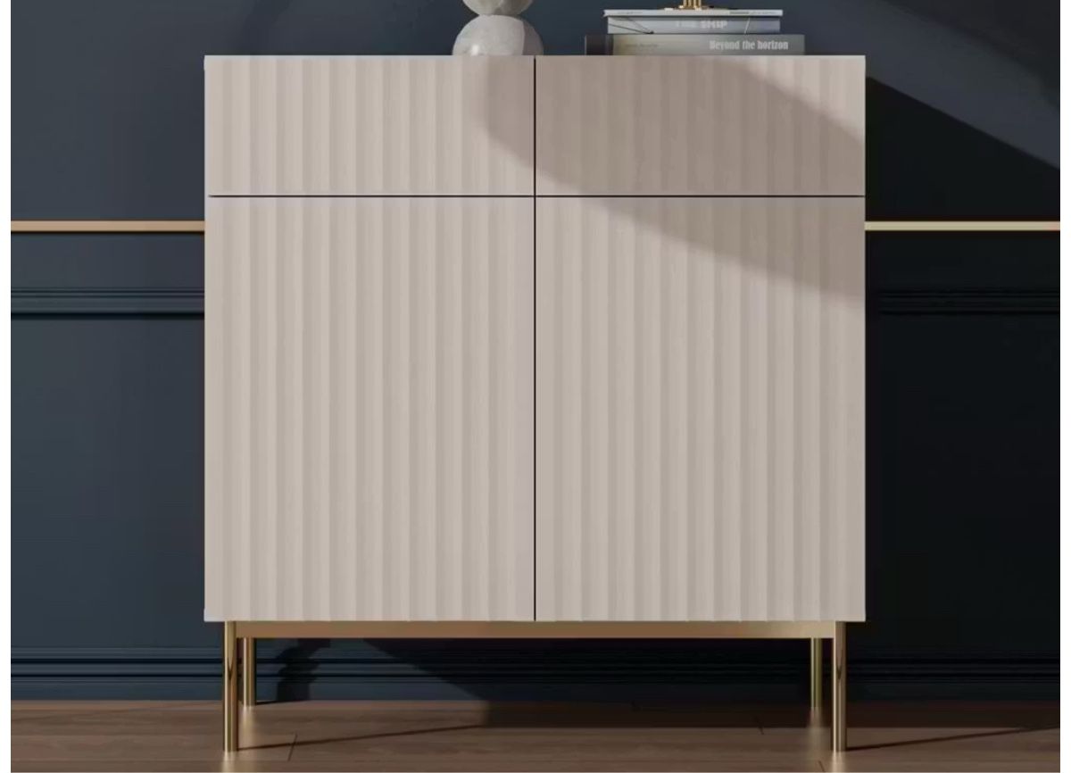 Cassettiere: Highboard beige/grau mit goldigen Beinen – Usato da Zürich venduto da siya404