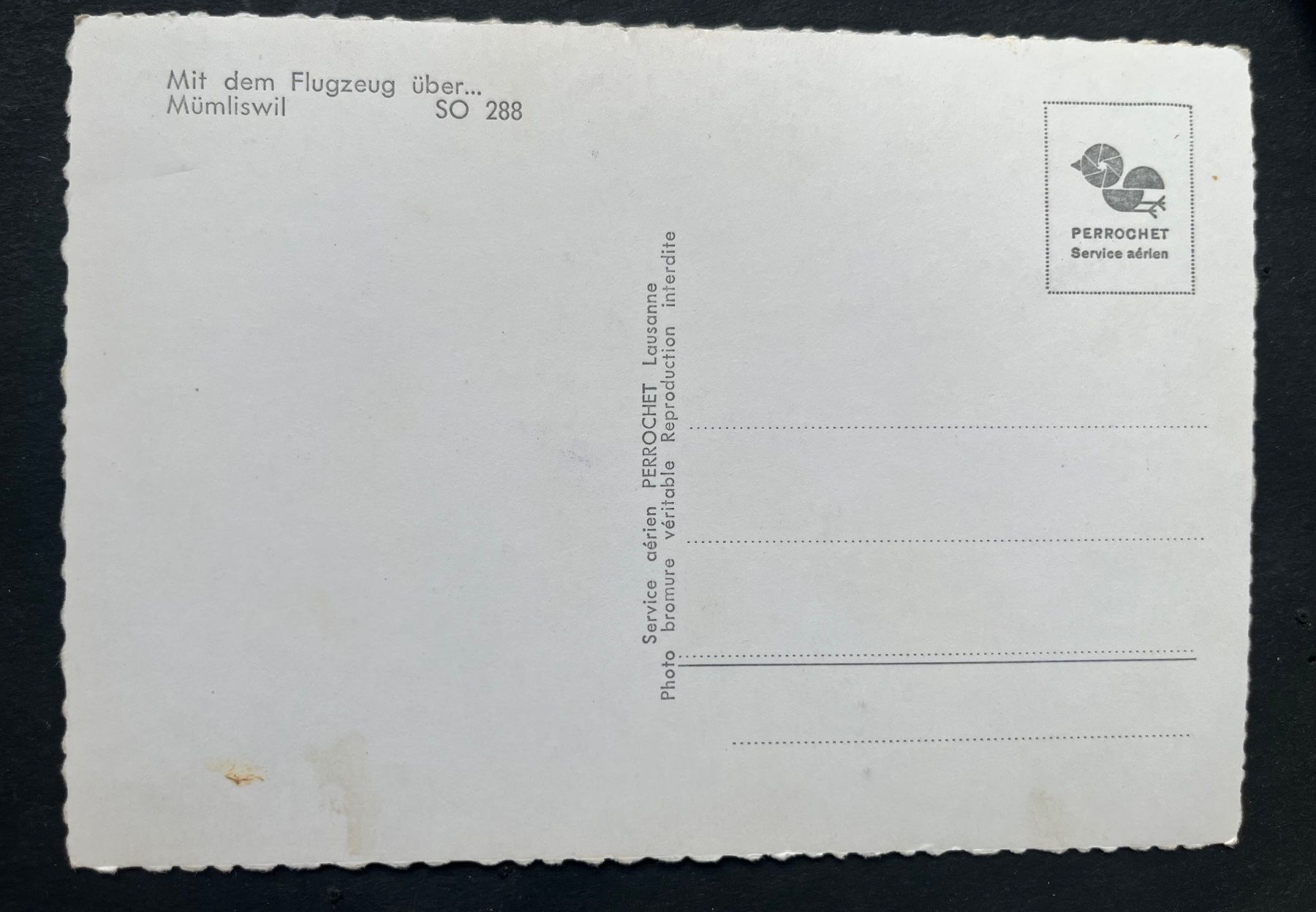 Cartoline postali: Mümliswil SO/ Mit dem Flugzeug über...ca. 1960 – Usato da Ostermundigen venduto da DaxKarten-75 1