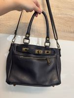 Handtasche italienisches Leder dunkelblau
