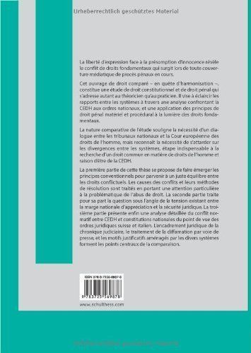 Livres: La liberté d'expression face à la présomption d'innocence – D'occasion à Neuchâtel par Dualseele 1