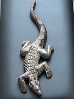 Décoration crocodile en bois sculpté (min. 30 ans) état neuf
