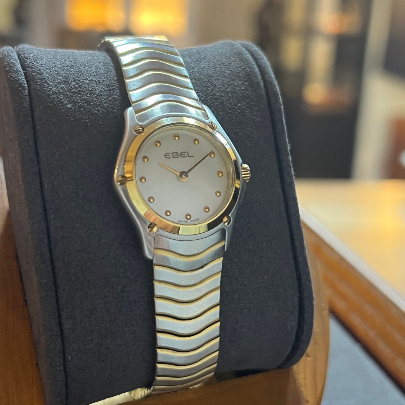 Ebel Orologi: Ebel Classic Sport wave Quartz Gold Bezel E1003F11 – Usato da Carouge GE venduto da Watchaser 1