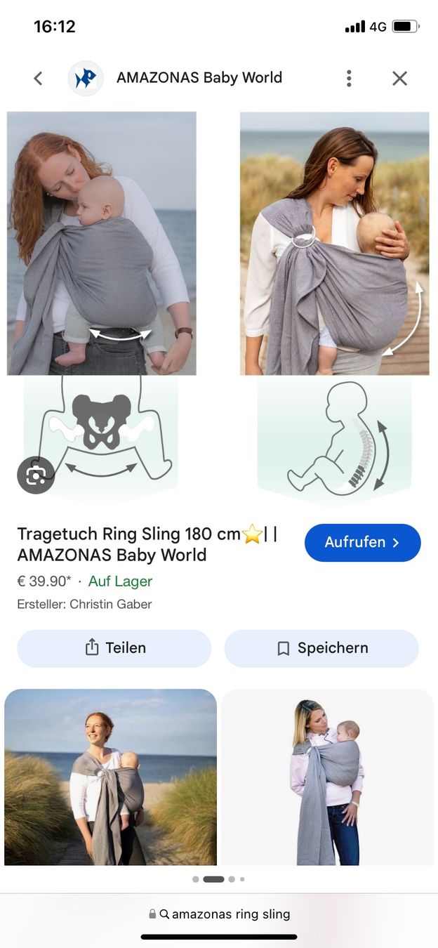 Amazonas Bauch- & Rückentragen: Amazonas Ring Sling Babytrage – Gebraucht aus Zürich von CLLT2426 2