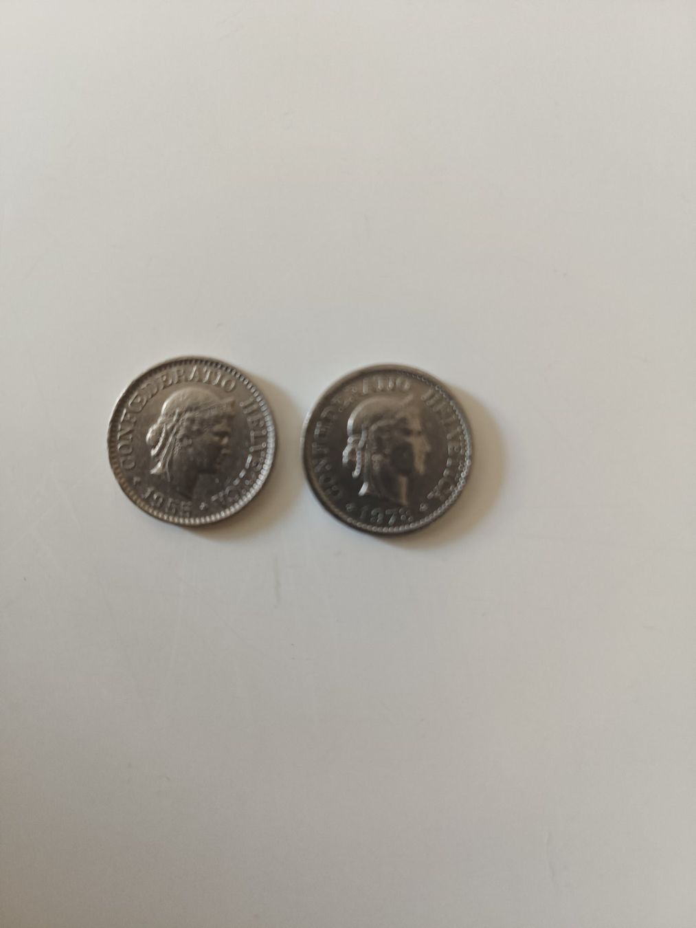 Tutti le monete: 10 Rappen 1955 und 1978 – Usato da Zürich venduto da Apfeltorte 1