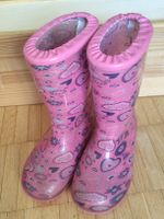 Pinke Gummistiefel, Grösse 27, mit Herzen