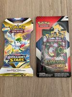 2x Pokemon SWSH Blister Booster Pack Evolving Skies Brillant