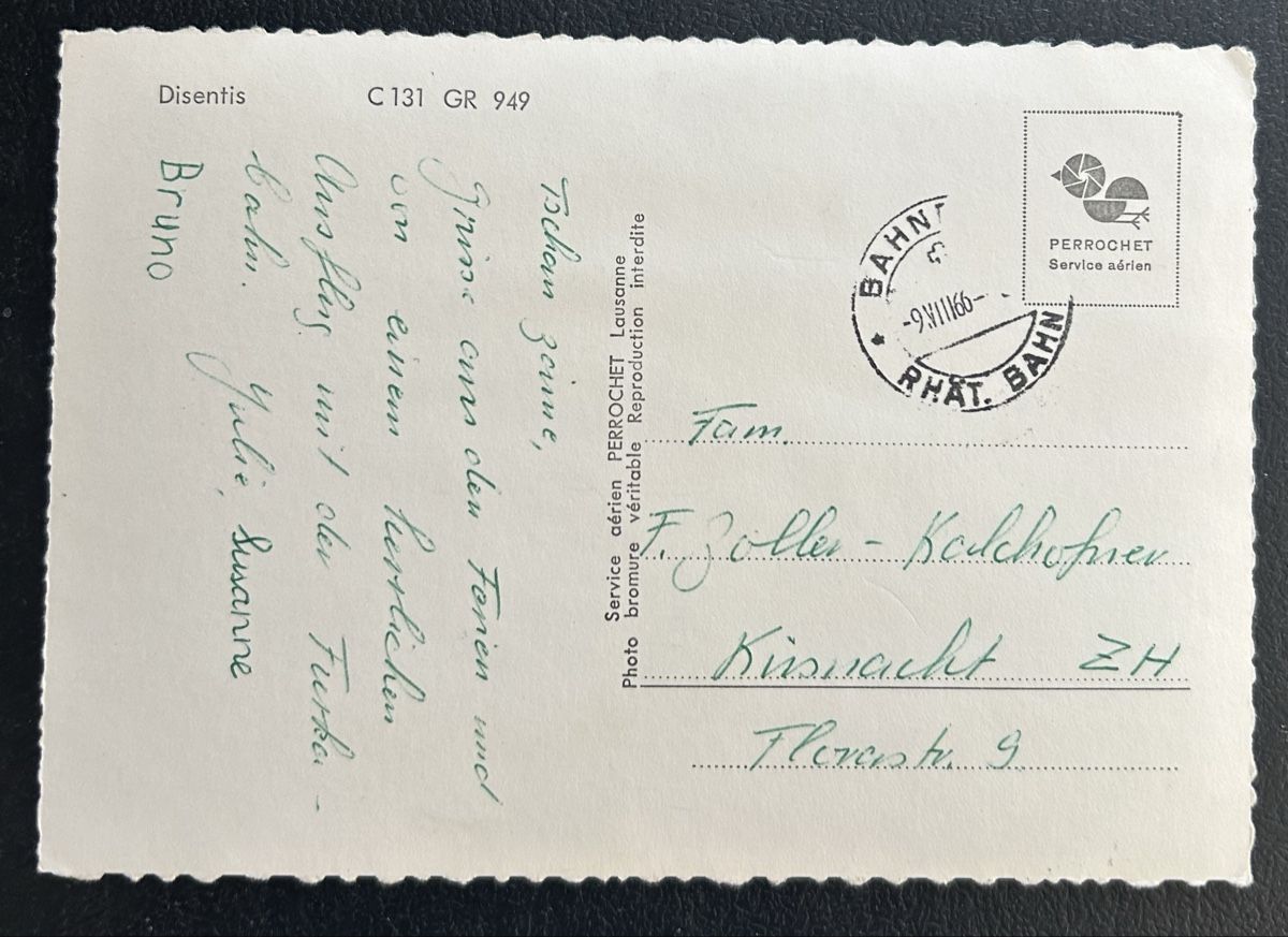 Cartoline postali: Flugaufnahme Disentis  – Usato da Horw venduto da Tellbub 1