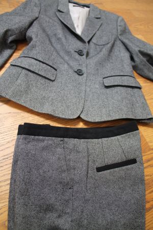 Esprit Anzug Hosenanzug Blazer und Hose grau