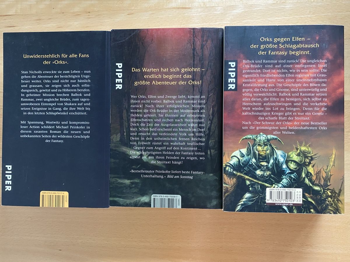 Libri: 3x Orks Fantasy Roman - Michael Peinkofer – Usato da Schwarzenburg venduto da Michellu 1
