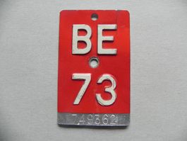 Velonummer Velo Rad BE 73 Bern 1973 Nummer Bike Geschenk