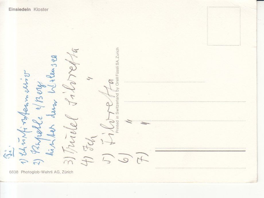 Cartoline postali: Einsiedeln ca. 1970 – Usato da Bürglen TG venduto da StampGraf 1