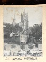 LAUSANNE, la Cathédrale vue de la Riponne, env. 1875