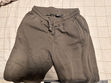 Dayone Brown Cotton Joggers, Size M - Cozy Autumn Style!