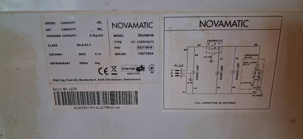 Novamatic Congelatori: Petit congelateur bahut – Usato da Rocourt venduto da Ouzetau 1