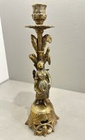 Messing-Kerzenständer mit Figur – 28 cm