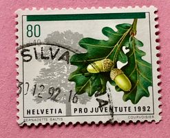 Nr.J 326 Stieleiche Pro Juventute GESTEMPELT 1992  