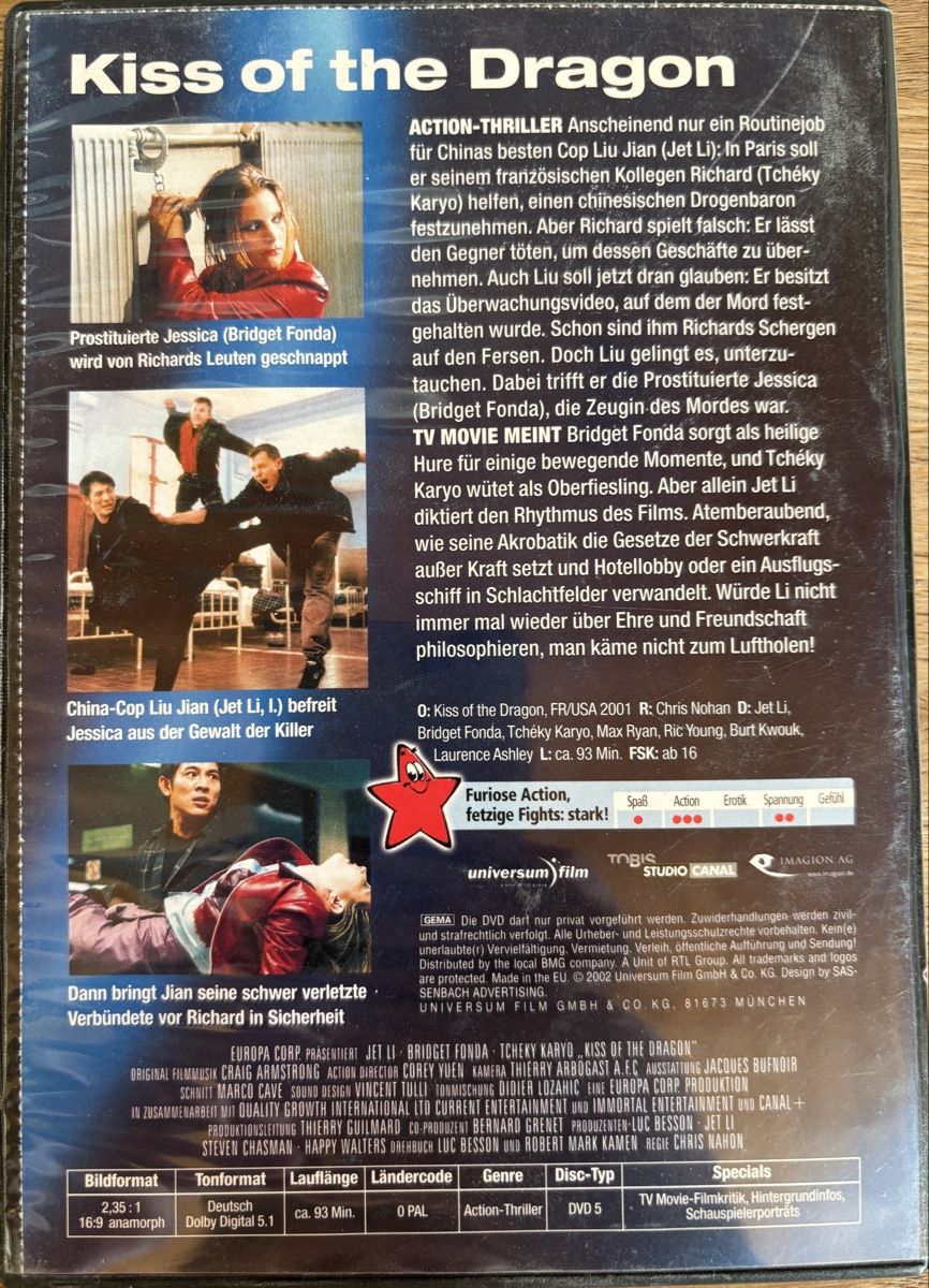 Tous les DVDs: Kiss of the Dragon – D'occasion à Gebenstorf par pas_9p6b 1