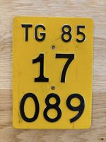 Mofanummer Nummernschild Mofa Töffli Thurgau TG 17 089 „85“