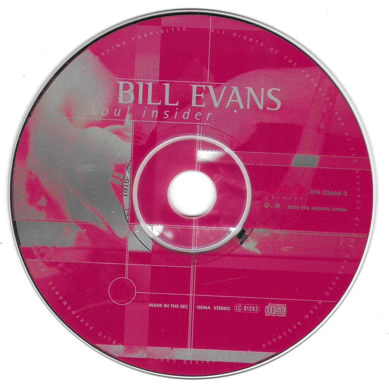 CD: BILL EVANS  -  SOUL INSIDER – Usato da Bex venduto da Giorgiob 2