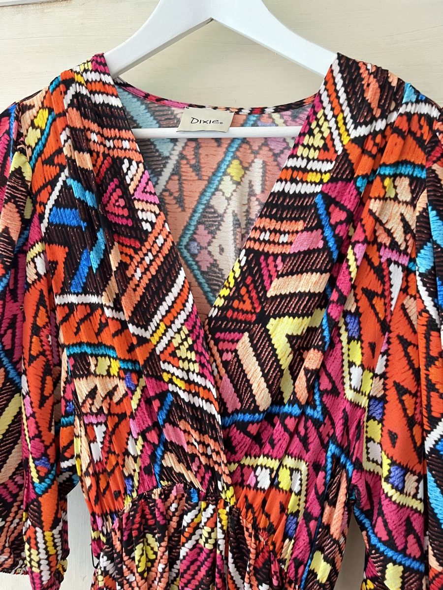 Vestiti: DIXIE Kleid Midi Ethno Print, Gr. 38 – Usato da Küsnacht ZH venduto da madrilena77 1