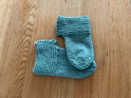 Handgestrickte Bettsocken Mintgrün Gr.37/38