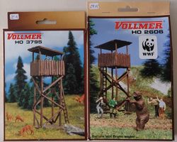 VOLLMER 2606/3795 -  zwei Hochsitze mit Figuren 1:87